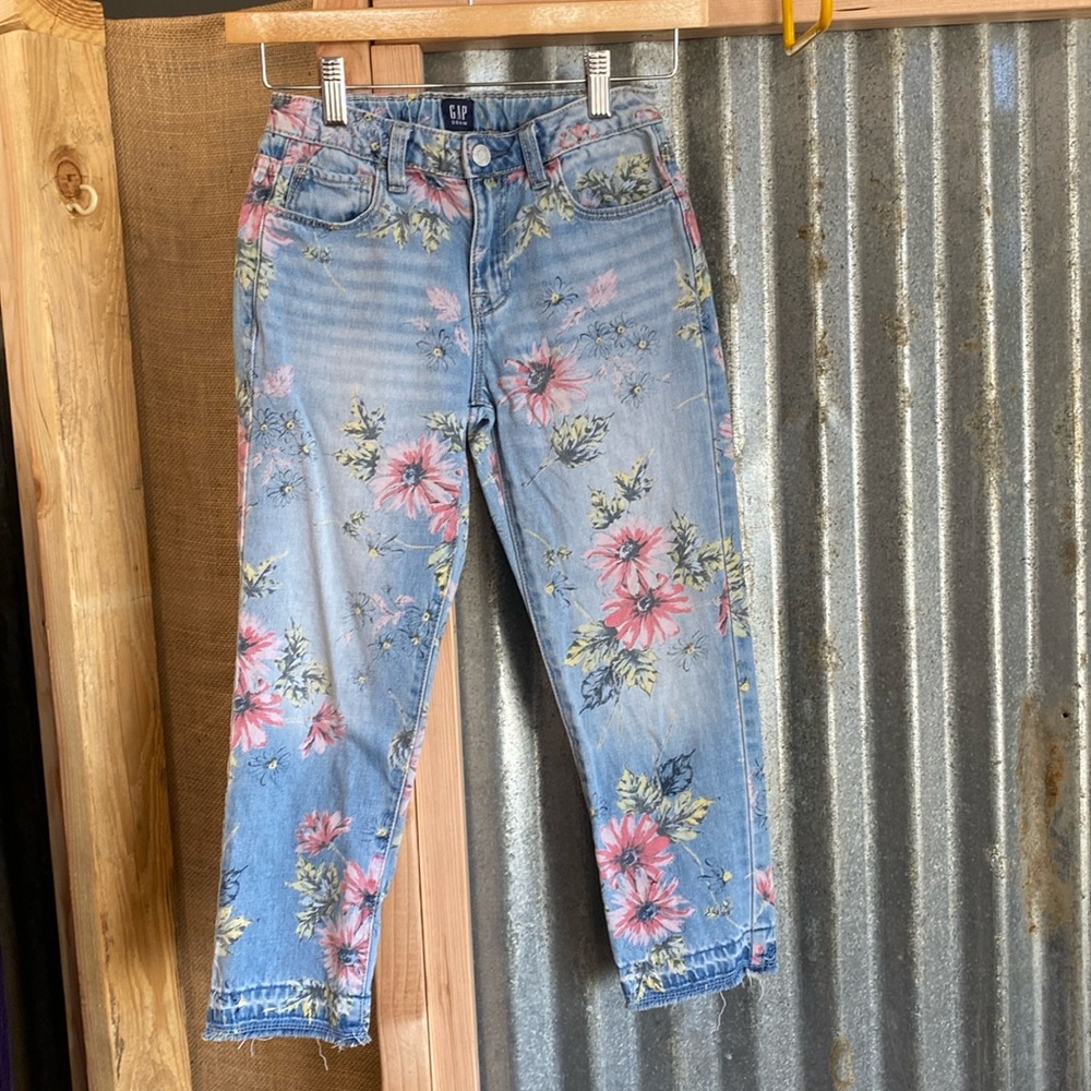 Gap girlfriend flower denim kids 8